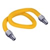 Flextron Gas Line Hose 3/8'' O.D.x60'' Len 3/8" MIP Fittings Yellow Coated Stainless Steel Flexible Connector FTGC-YC14-60G